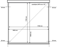 Avtek Ekran na statywie 97' 175x175 1:1 Biały Matowy - 337606 - zdjęcie 2